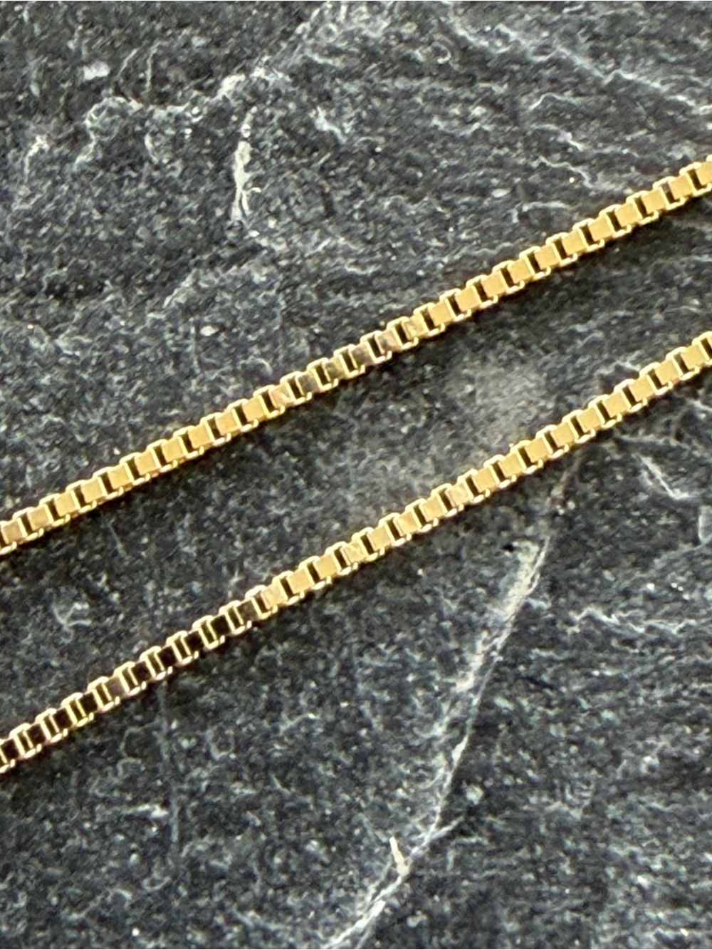 14kt Yellow Gold Box Chain Necklace - Women Jewelry 16”